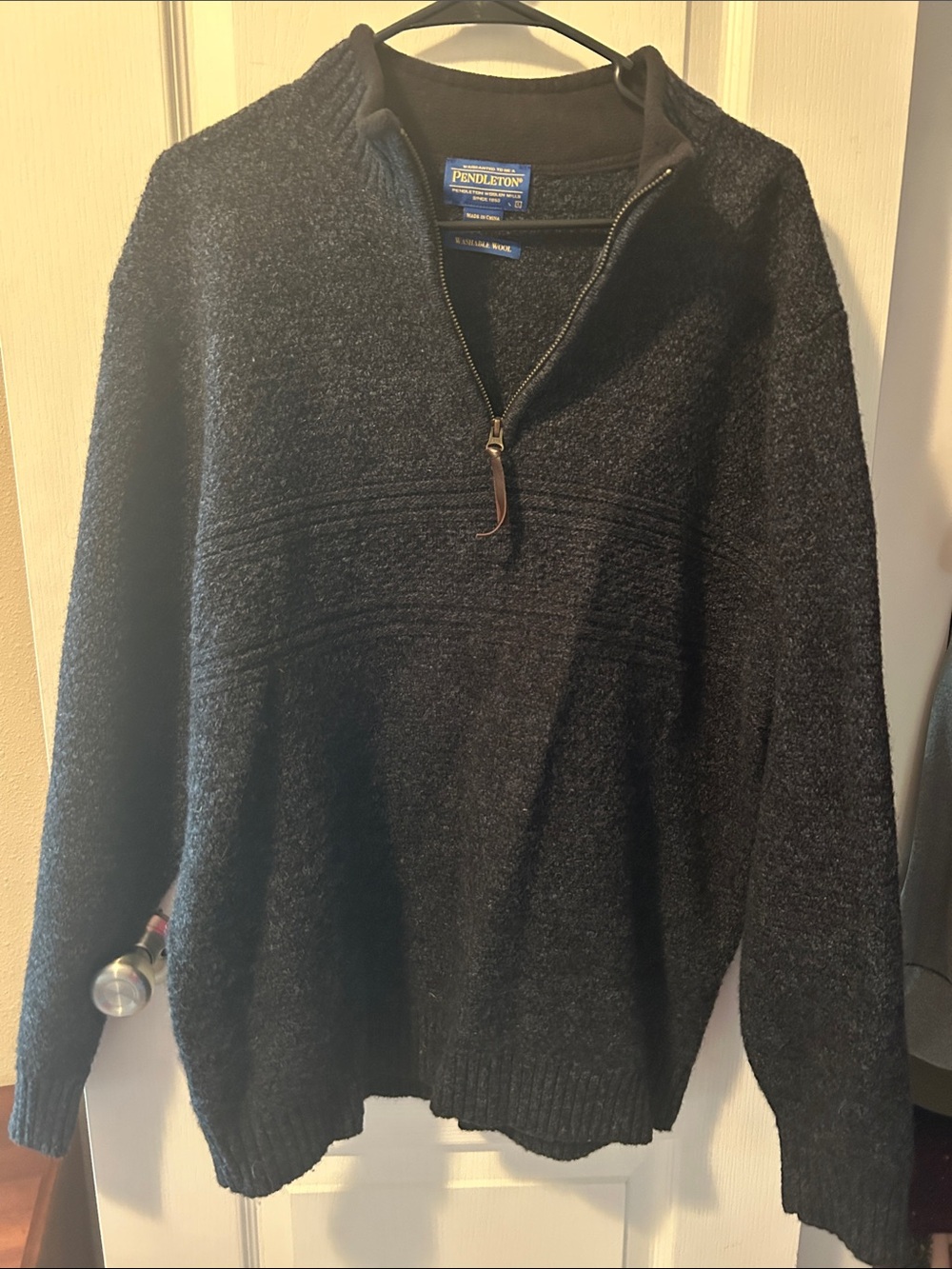 Pendleton Men’s Dark Charcoal Zip-Up Sweater